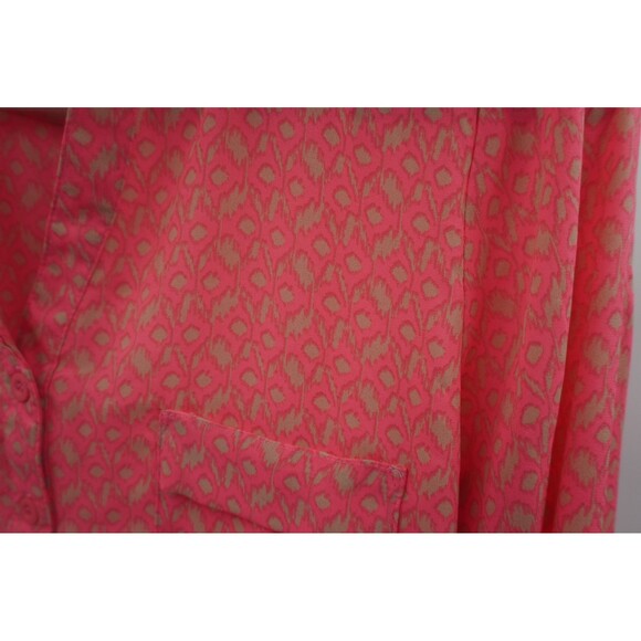 Mittoshop Geometric Patterned Long Sleeve Pink/Grey Office/Casual Blouse Size L - Picture 9 of 9